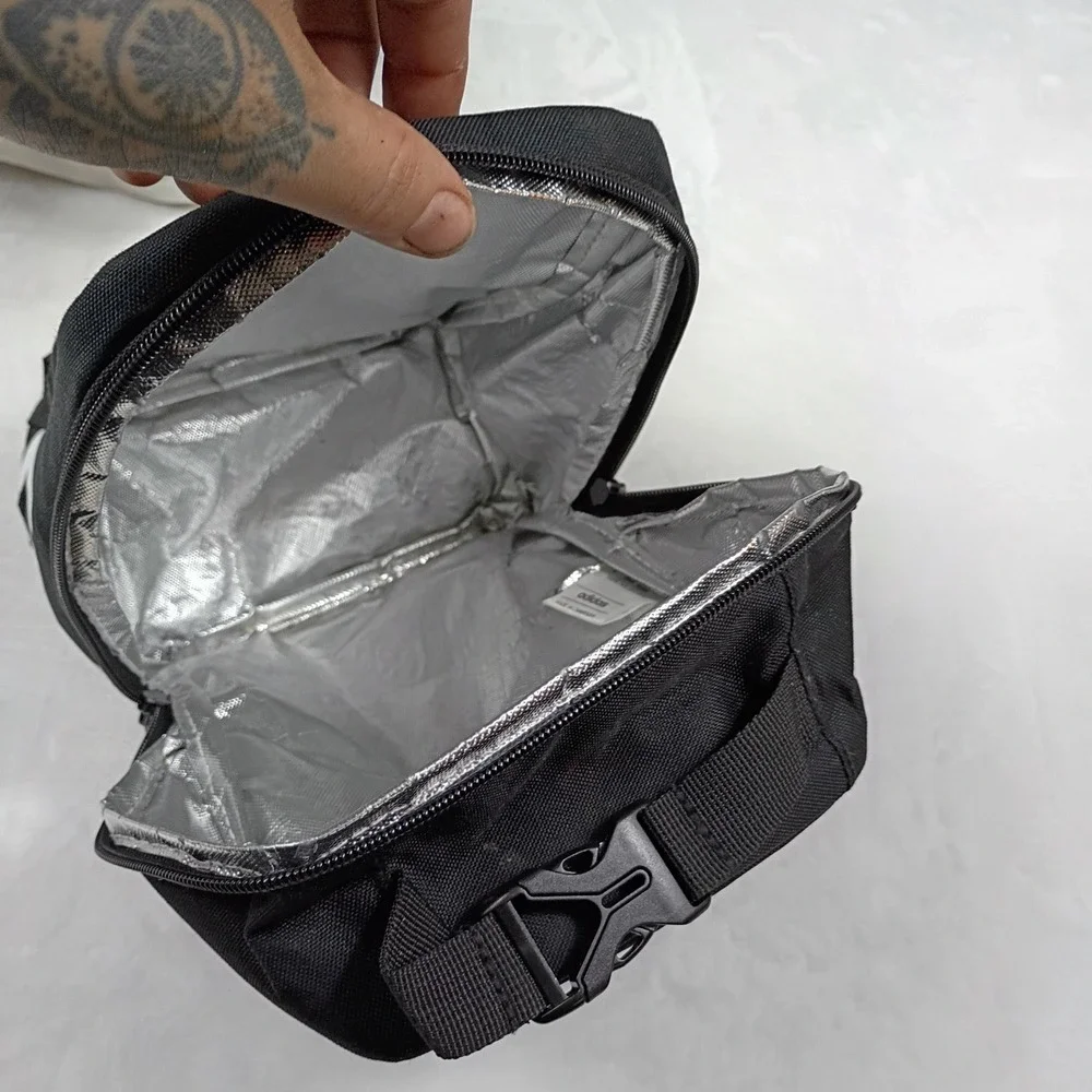Adidas Originals‎ Trefoil Insulated Lunch Bag Black White 3-Stripe Buckle Handle
